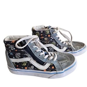 Vans Kids Astronaut high top sneakers side zip blue 1.5 unisex